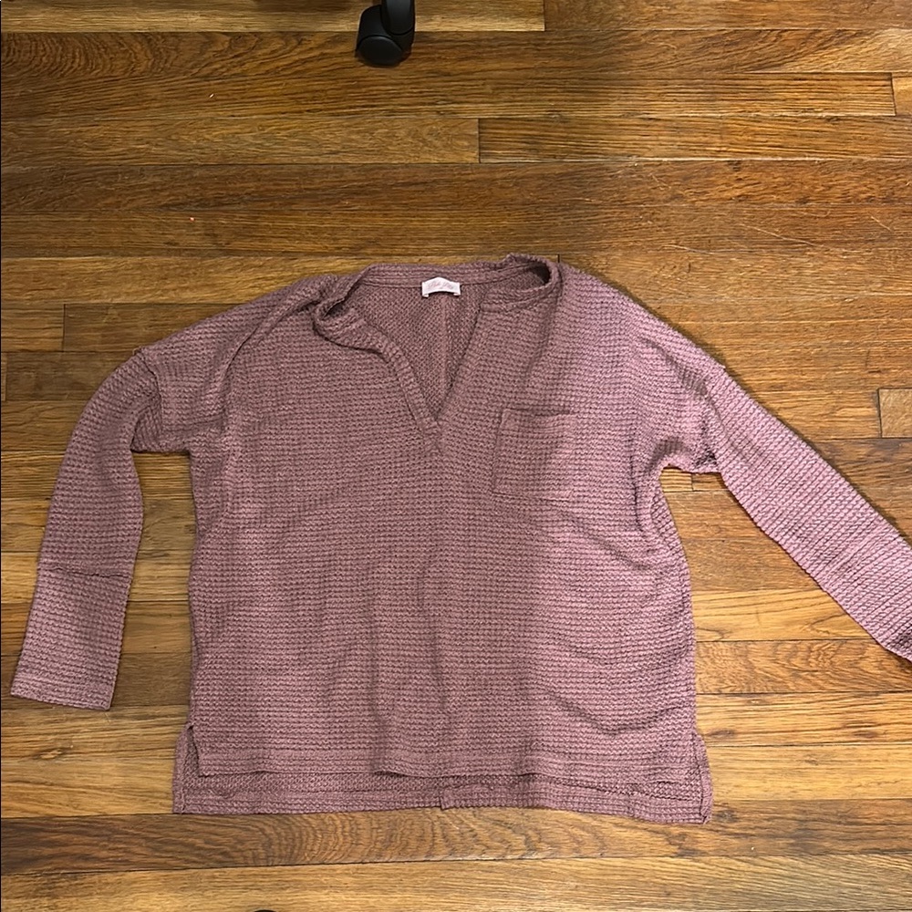 Mauve Knit Long Sleeve Top